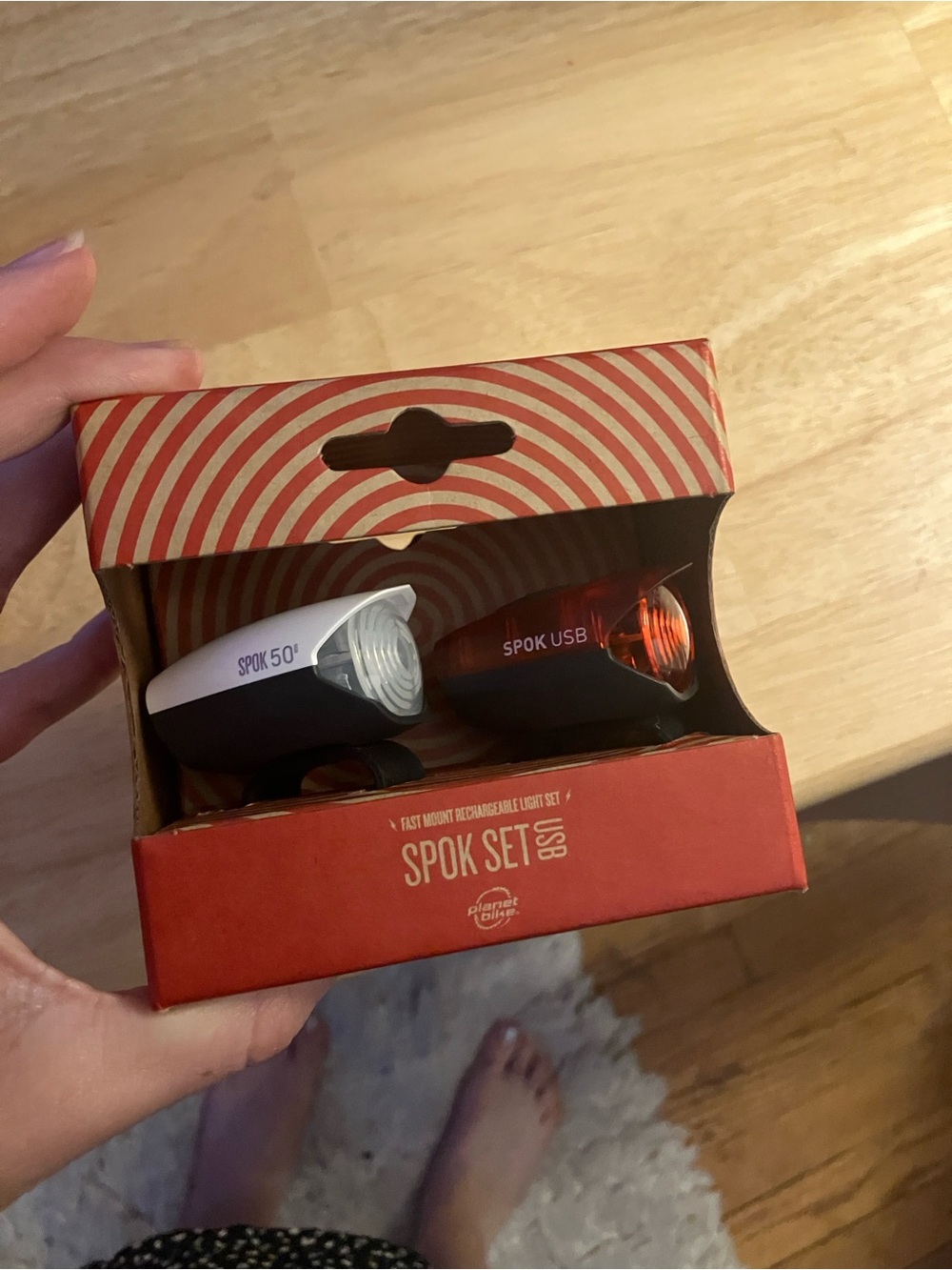 Spok Set USB Bike Light Set - White & Red (NEW)